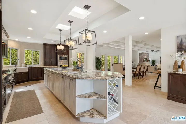 Kitchen Island with Skylights