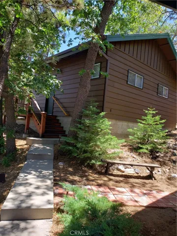 Path from garage to cabin