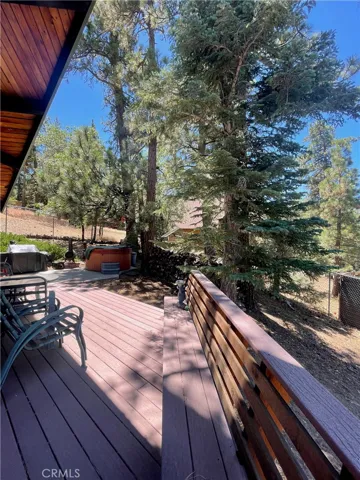 Convenient benches line the decking!