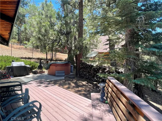 Rear decking and spa