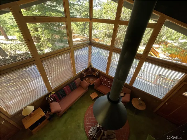 Looking down from the loft!