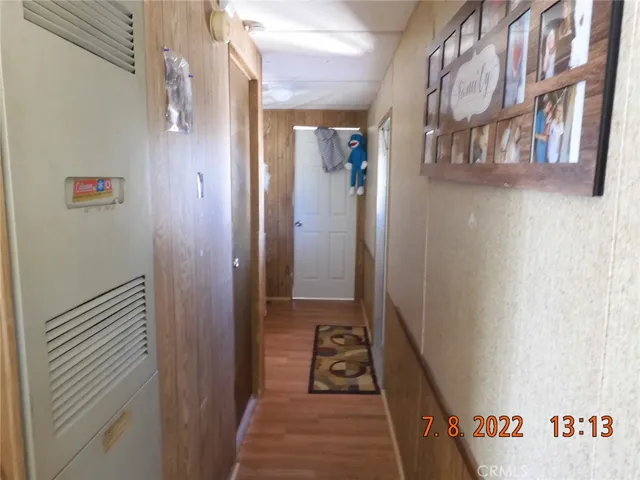 Hall, looking from living room towards bedrooms