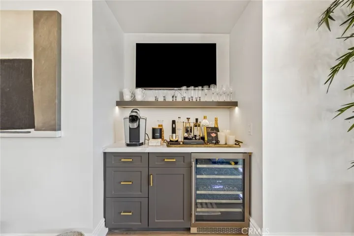 Built in coffee and wine bar.