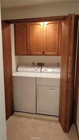 laundry in hallway downstairs