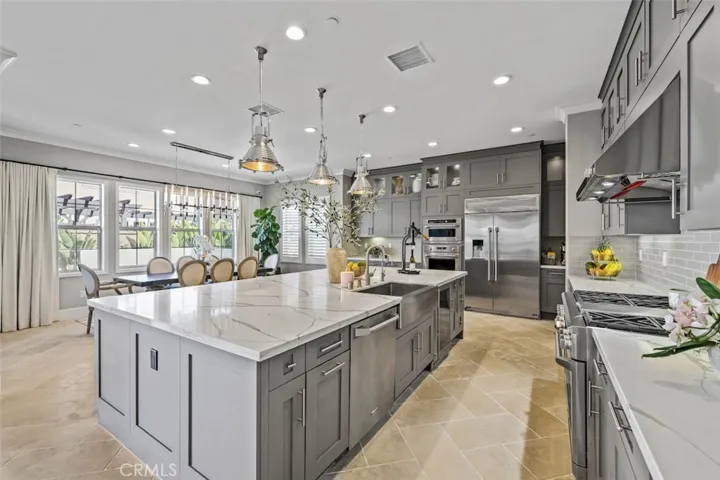 Open concept kitchen.