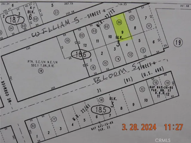 Plat map showing the lot.  Adjoining lot also available, same Seller