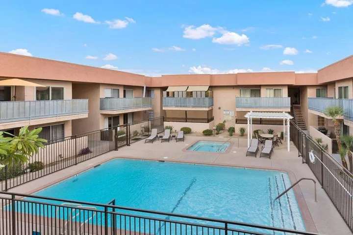 Pool view from balcony