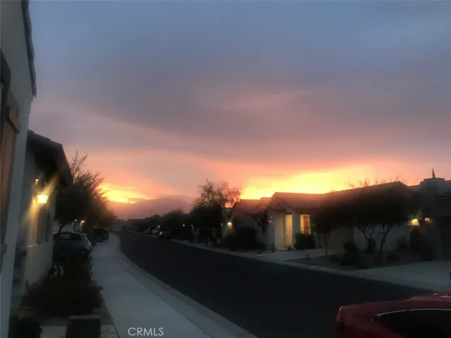 Sunset view of street