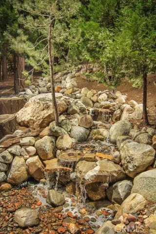 Waterfall near master bedroom deck