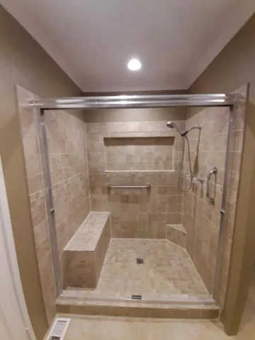 Master Bath Walk-In Shower benchseat