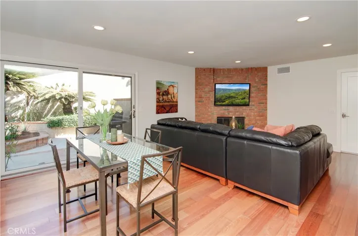 Family space with additional fireplace.