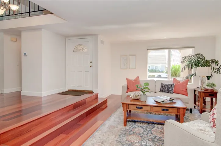 Gorgeous hardwood flooring blends with contemporary decor beautifully...