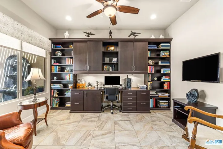 Den off entry desk bookcase