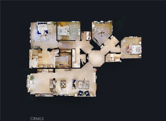 Overhead Matterport view of the home.