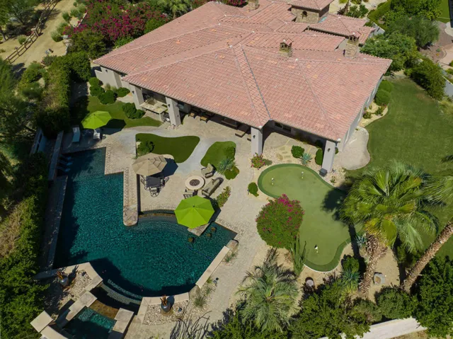 Arial of backyard