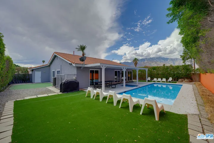 east yard, putting green and mountain views