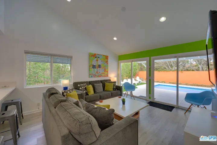 family living area and outside