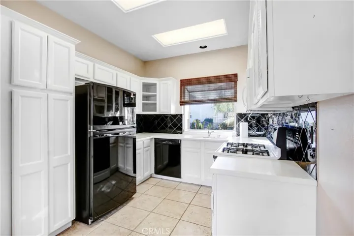 Bright kitchen with garden window.