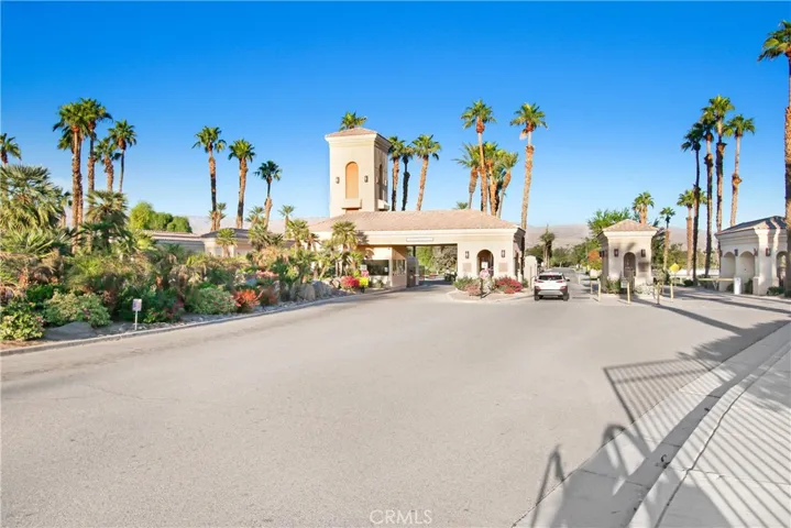 View of gated entry with guard.