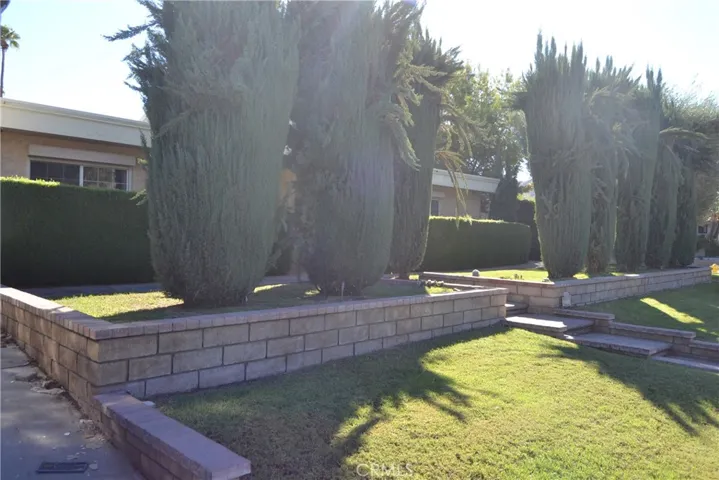Front yard mature landscaping