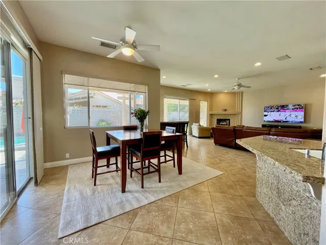 Kitchen opens to Breakfast Nook and Family Room