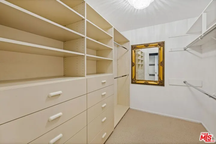 Walk in closets with built-ins