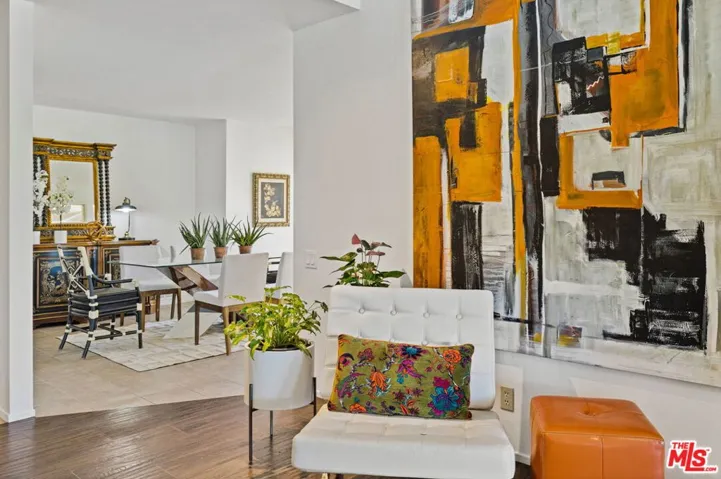 View from living room into formal dining room