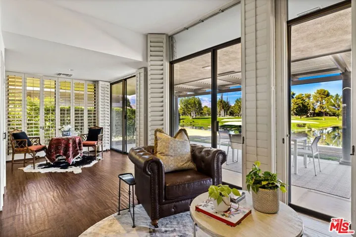 Sliders opening onto expansive back patio