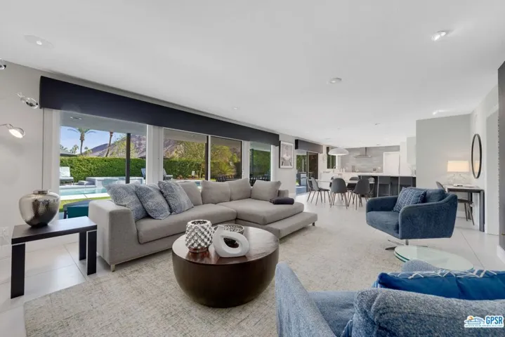 Gorgeous great room with pool views!