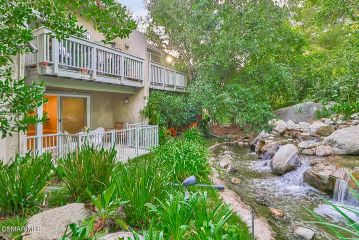 View of Patio and Waterfall
