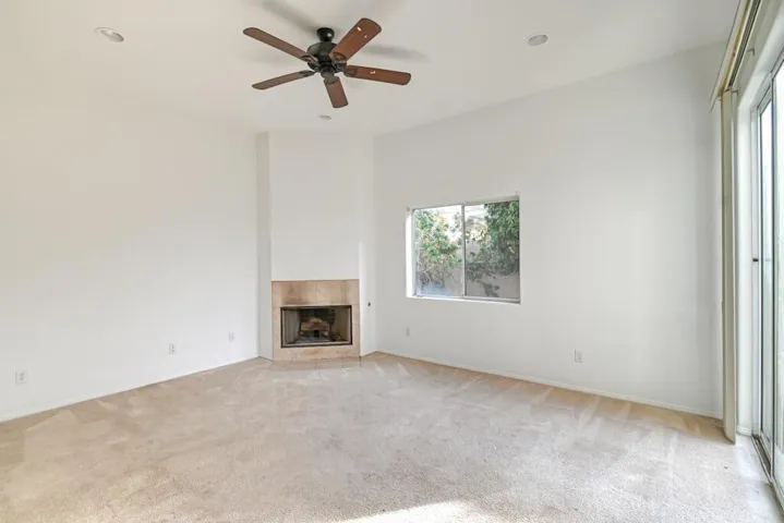 d - den with fireplace