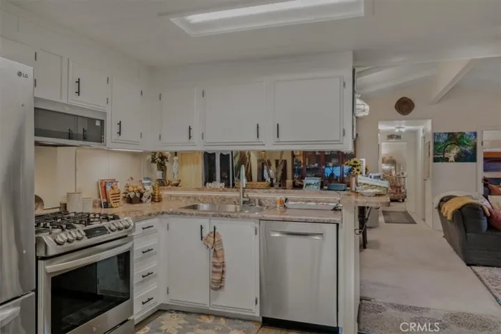 Newer appliances in the kitchen