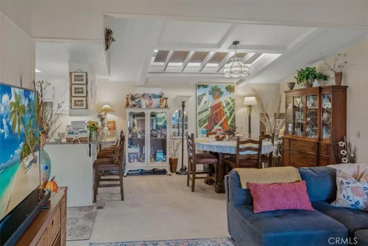 View from the entry to the dining area