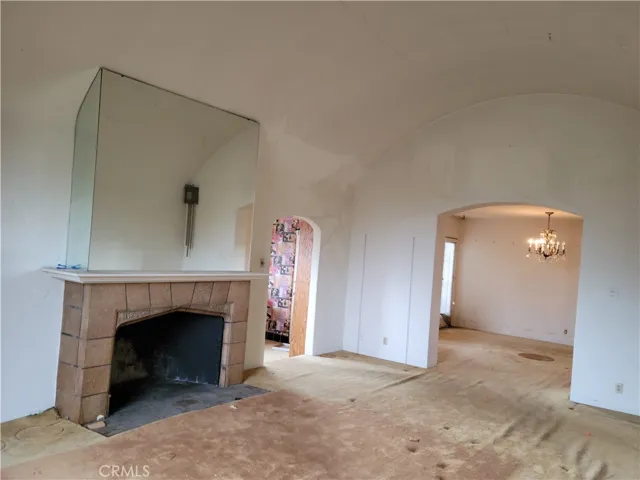 Massive Fireplace in living room