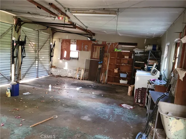 Interior of 3 car garage