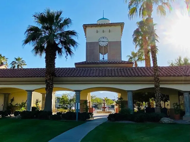Clocktower to pool area