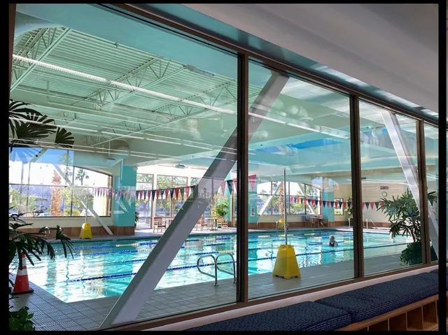 Inside pool