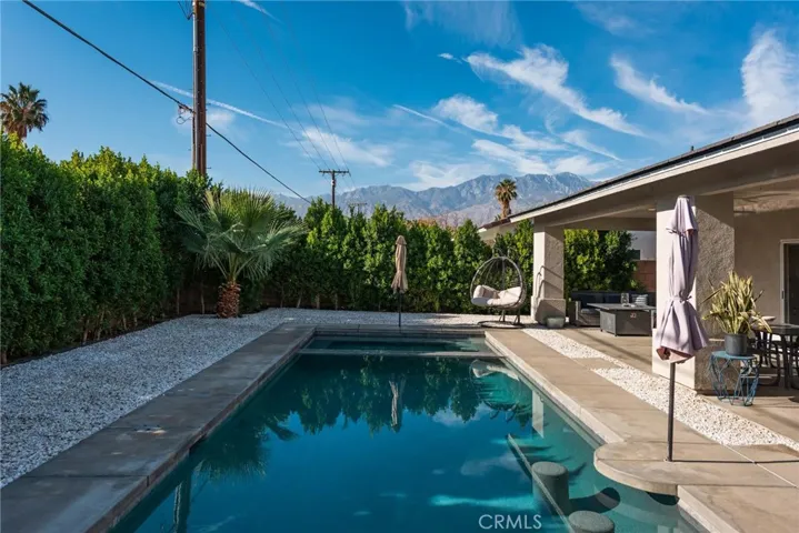 Backyard with mountain view