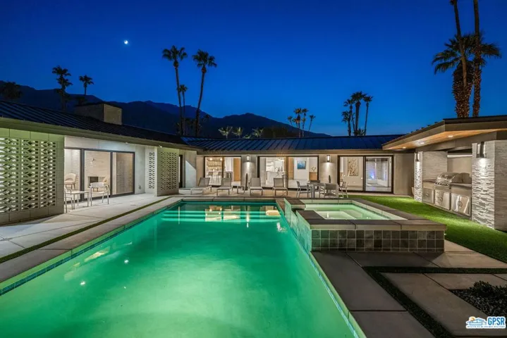 Pool area - evening