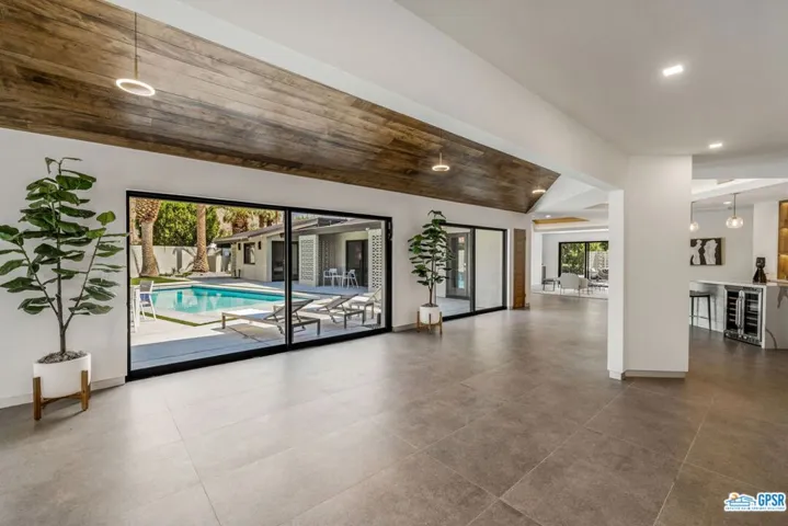 Hallway to pool area