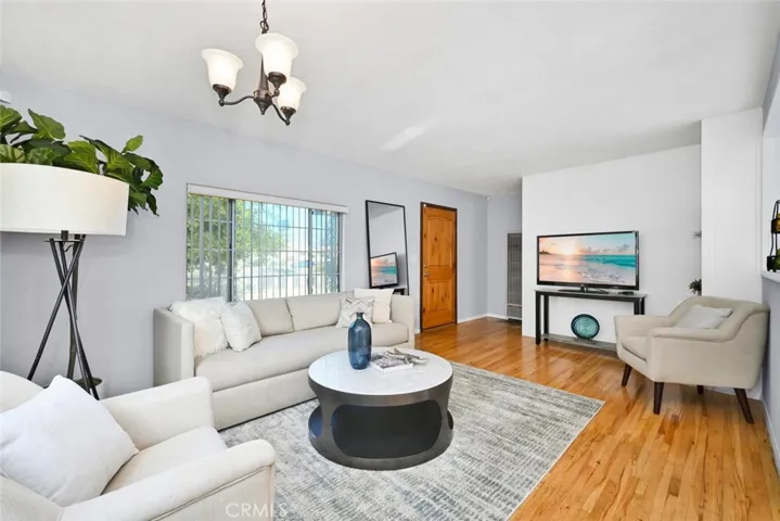 Beautiful hardwood floors and tons of natural light make this space very open and bright