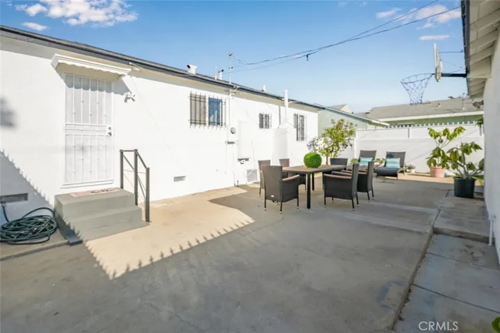 Low maintenance back yard with plenty of space to entertain