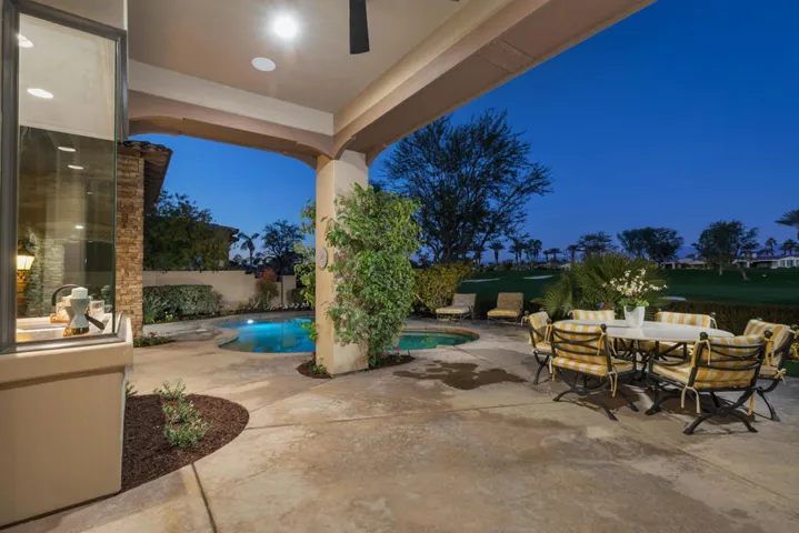Back patio twilight