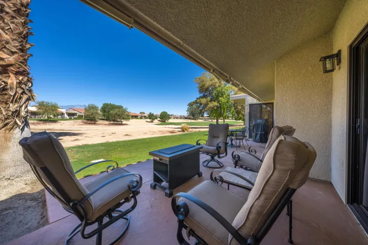 Rear patio with views