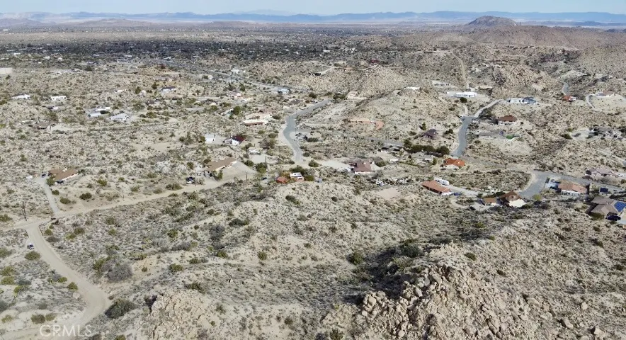 Aerial view looking northeast