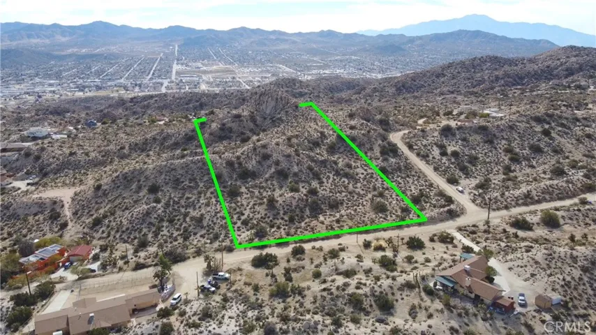Aerial view looking south with approximate parcel lines
