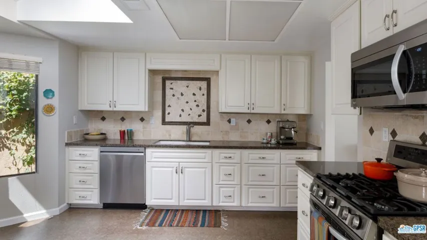 Skylights and atrium off kitchen