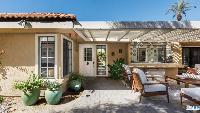 Tranquil large patio