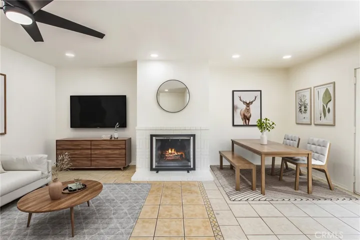 Virtually staged. (Fire in fireplace was simulated)