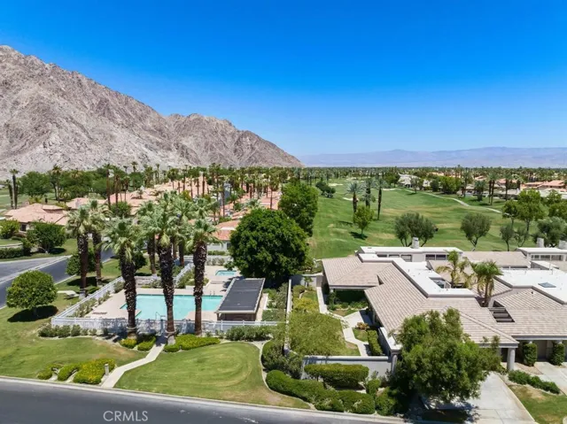 Aerial View of home and community pool and spa area.